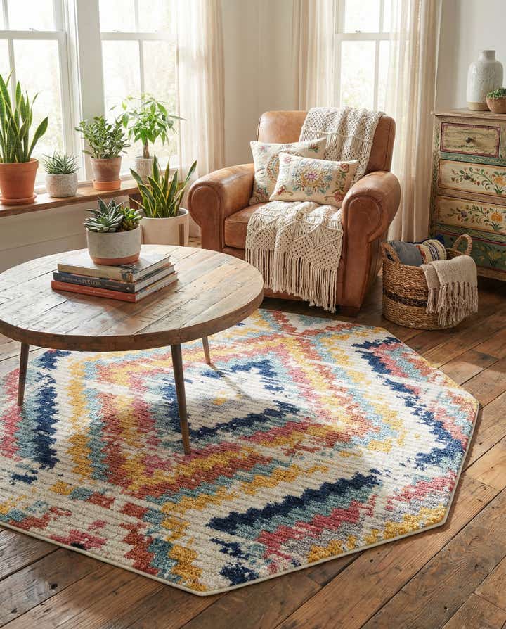 5' 3 x 5' 3 Tagine Octagon Rug