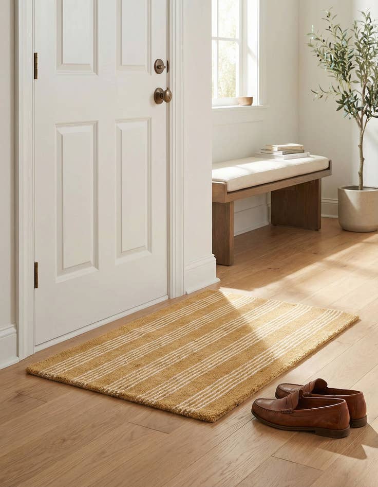 Detail image of  2' 2 x 3' 1 Jill Zarin Striped Wool Rug