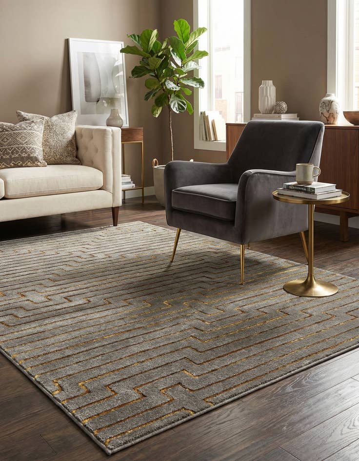 Detail image of 4' x 6' Vogue Geo Rug