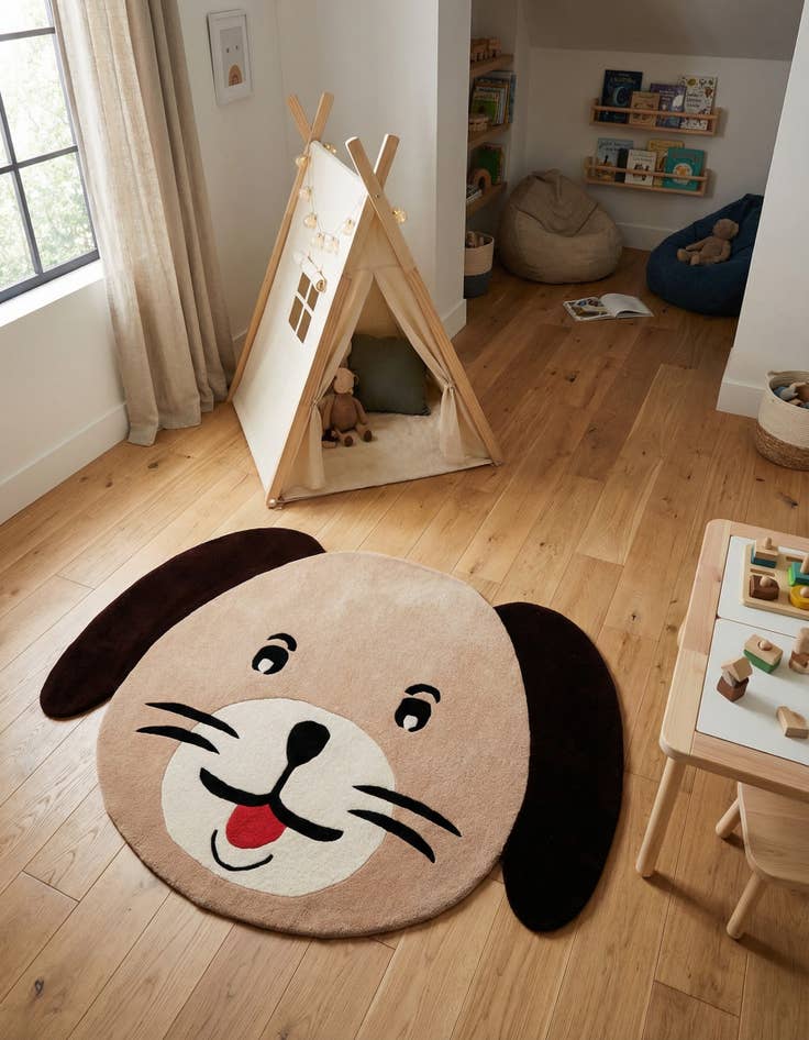 Detail image of 5' 1 x 7' 1 Playtime Kids Wool Freeform Rug