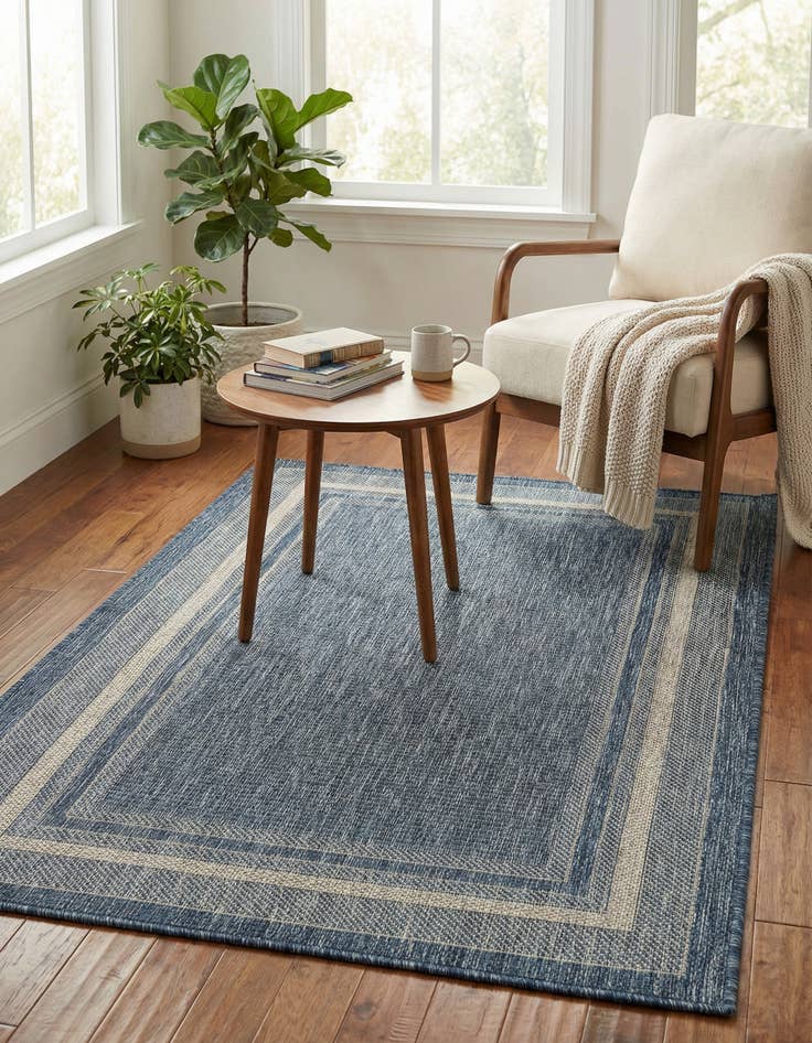 Detail image of 3' x 5' 3  Washable Border Indoor / Outdoor Rug