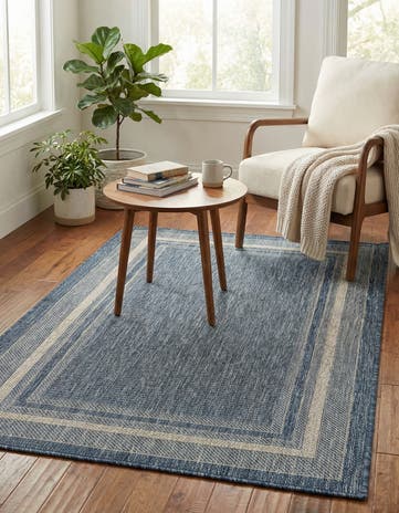 3' x 5' 3 Easy-Clean Border Indoor / Outdoor Rug