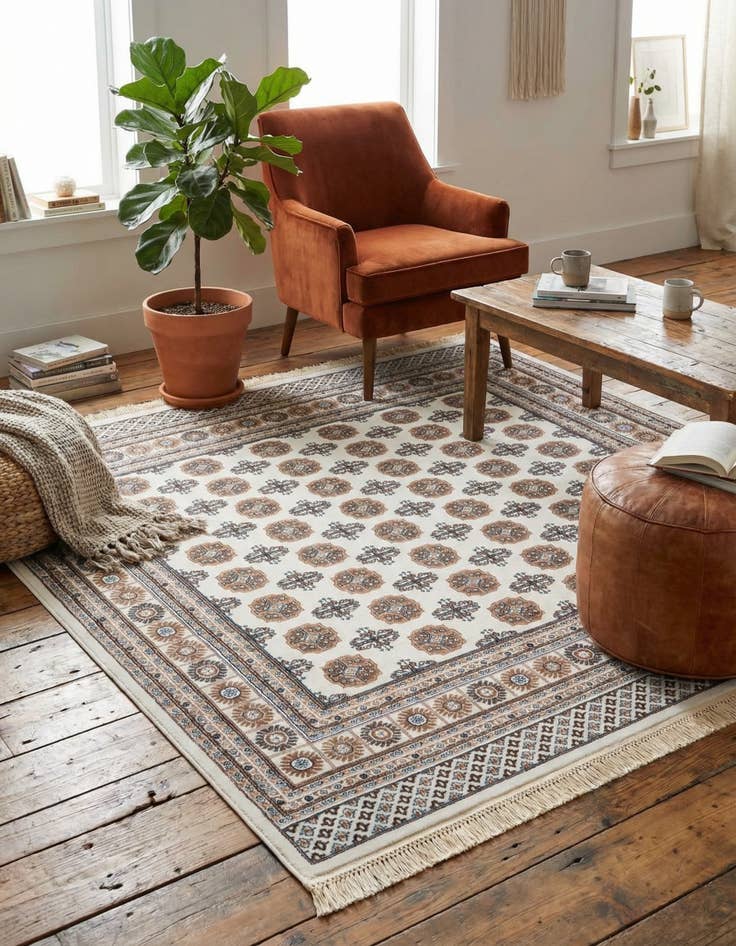 Detail image of 7' 10 x 7' 10 Bokhara Square Rug