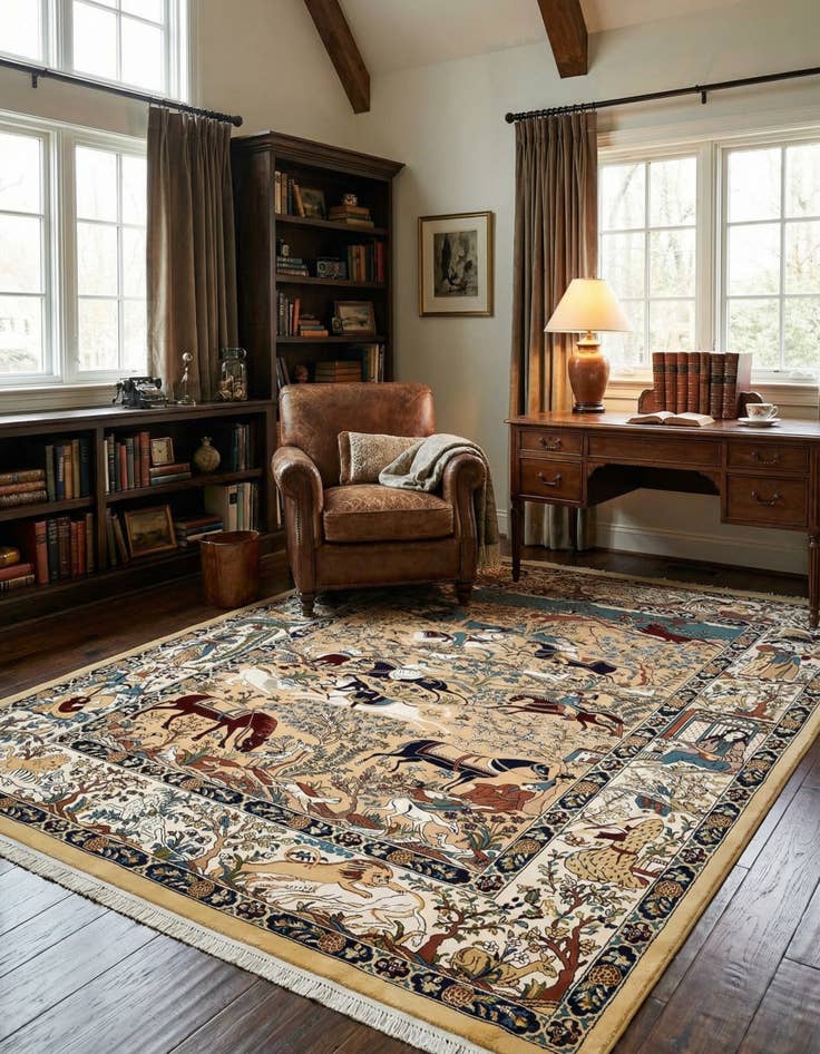 Detail image of 7' 10 x 10' Nain Design Rug