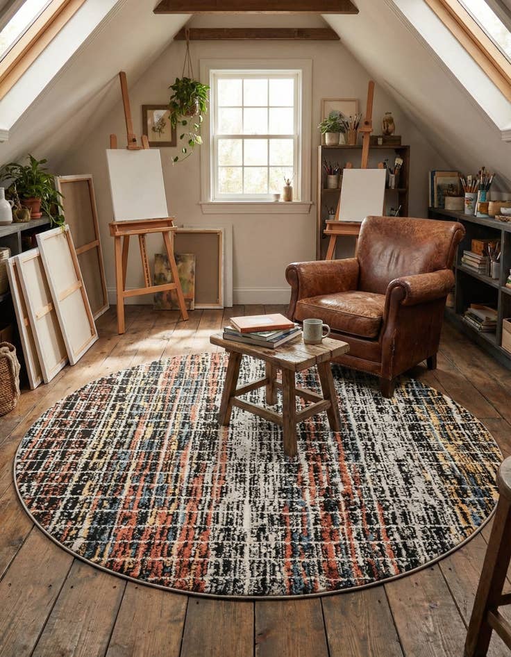 Detail image of 5' 3 x 5' 3 Aramis Round Rug