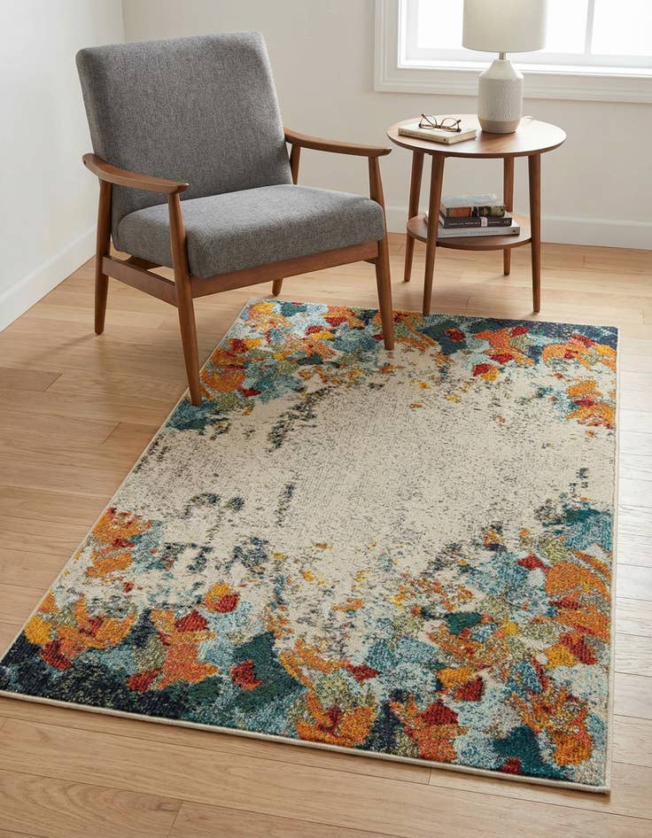 Detail image of 3' 3 x 5' 3 Washable Theia Rug