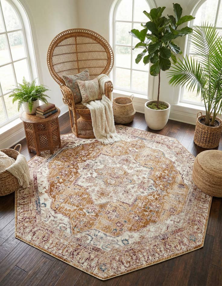 Detail image of 7' 10 x 7' 10 Deepa Octagon Rug