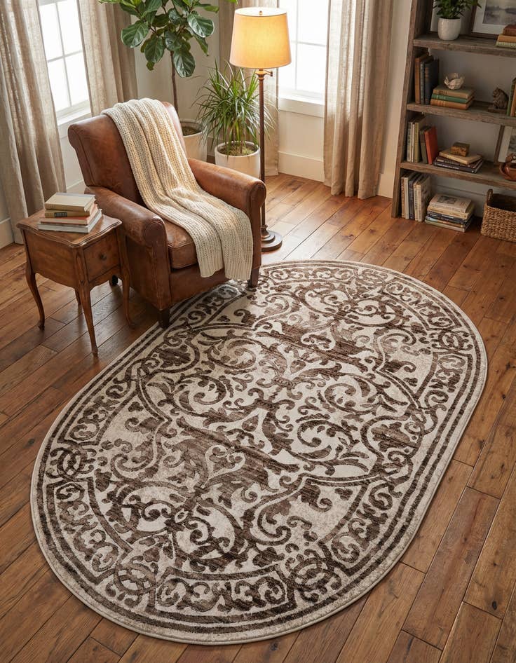Detail image of 4' x 6' Hermitage Oval Rug