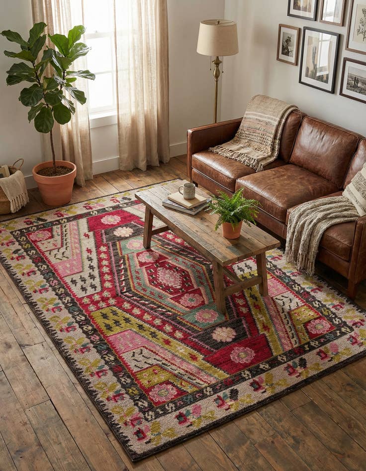 Detail image of 7' x 10'  Washable Santa Fe Rug