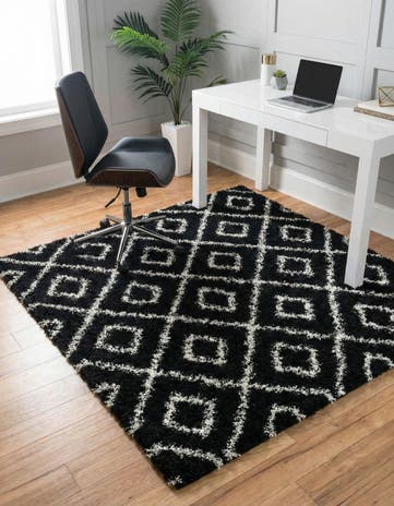 6' x 6' Lattice Shag Square Rug