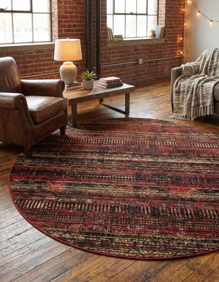 Detail image of 7' 10 x 7' 10 Saturn Round Rug