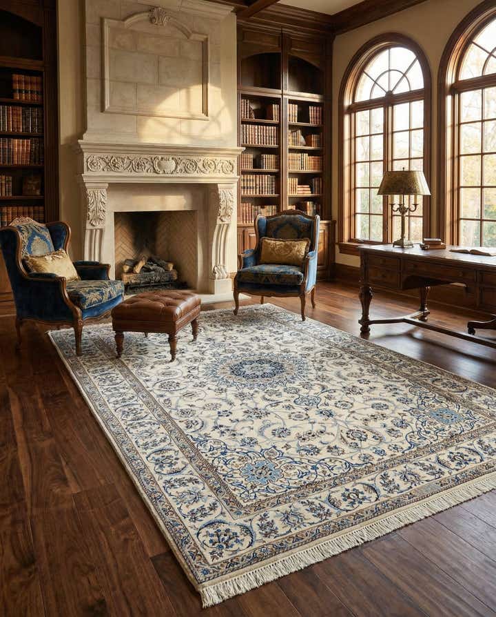 5' 1 x 7' 11 Hand Knotted Nain Rug