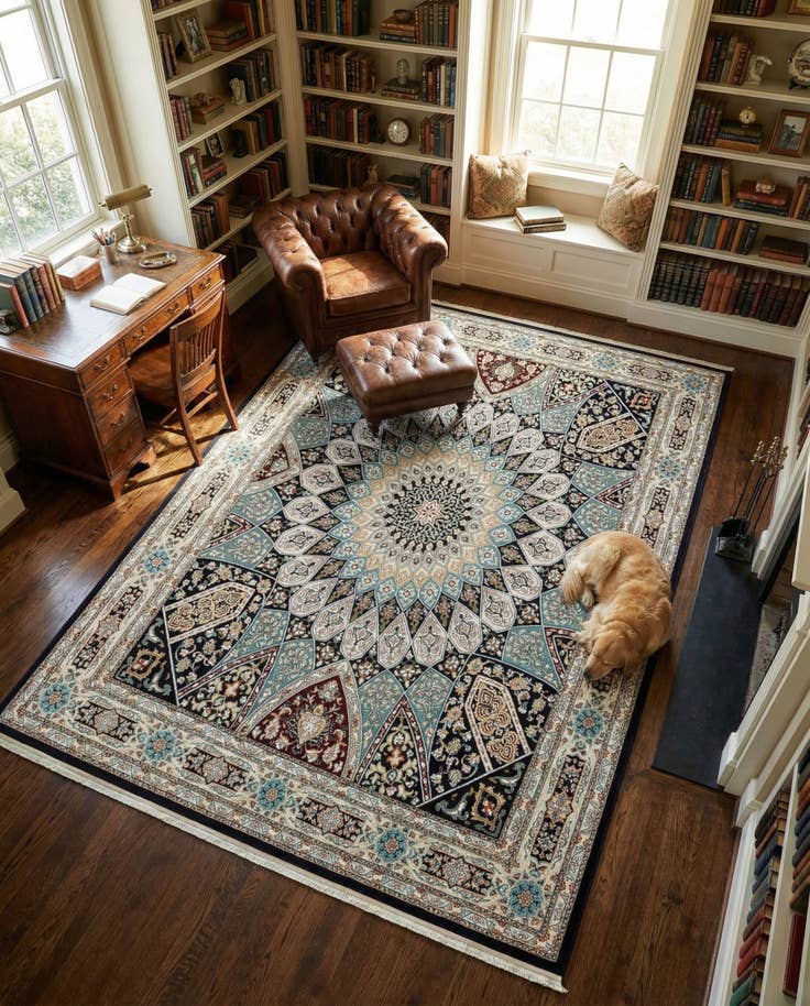 Detail image of 7' 10 x 11' Nain Design Rug