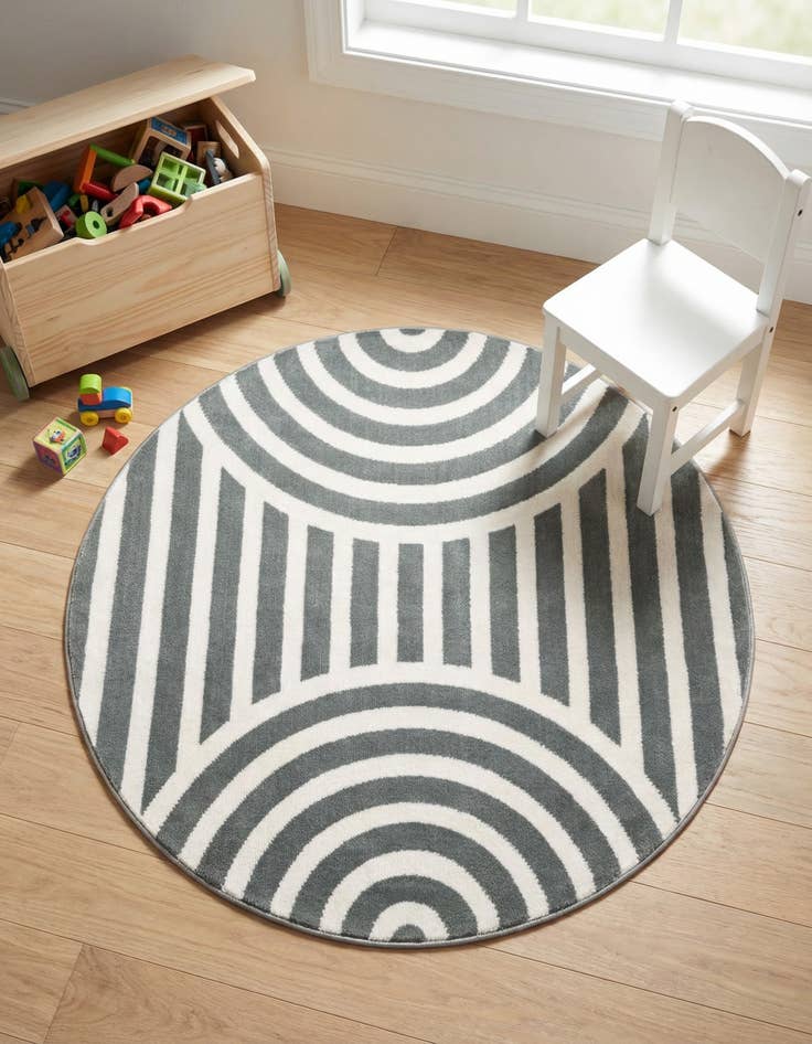 Detail image of 3' x 3' Whimsy Kids Round Rug