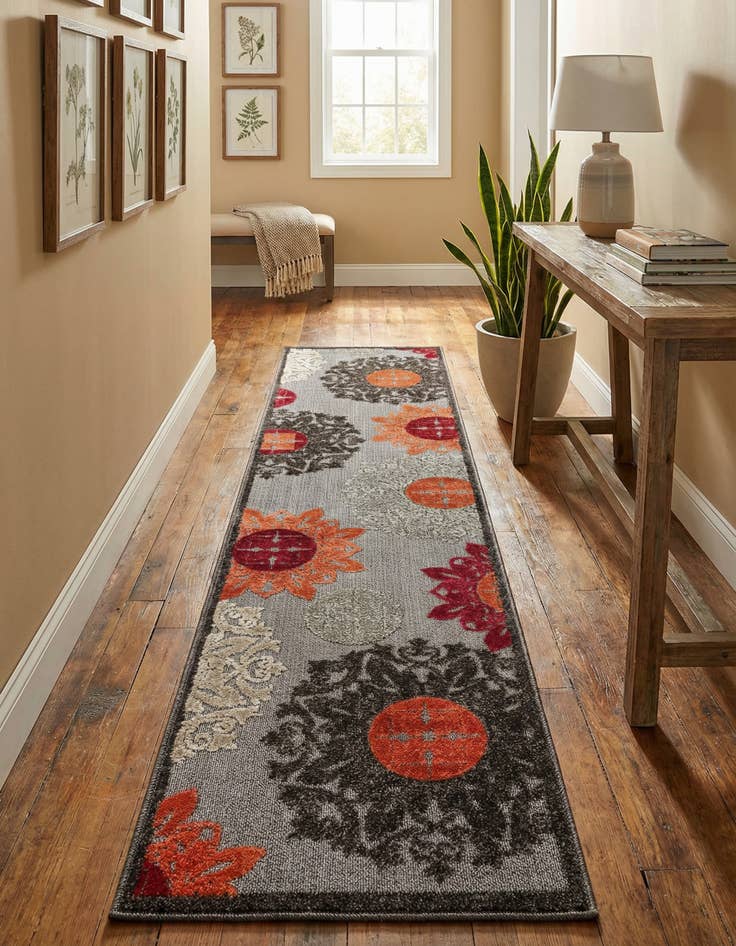 Detail image of 2' x 8' Easy-Clean Modern Indoor / Outdoor Runner Rug
