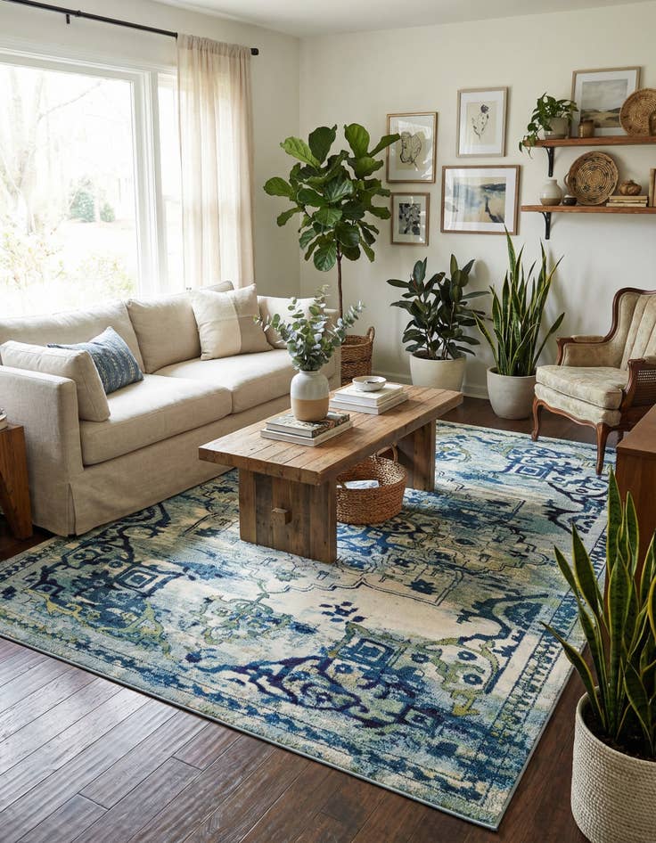 Detail image of 8' x 10' Washable Fleur Rug