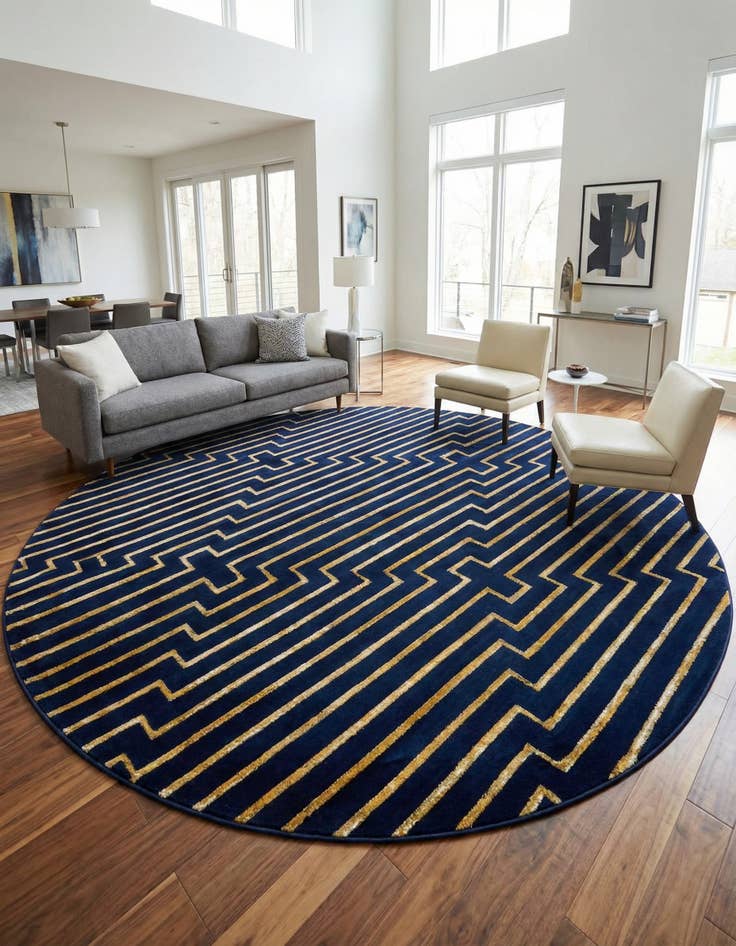 Detail image of 10' x 10' Vogue Geo Round Rug