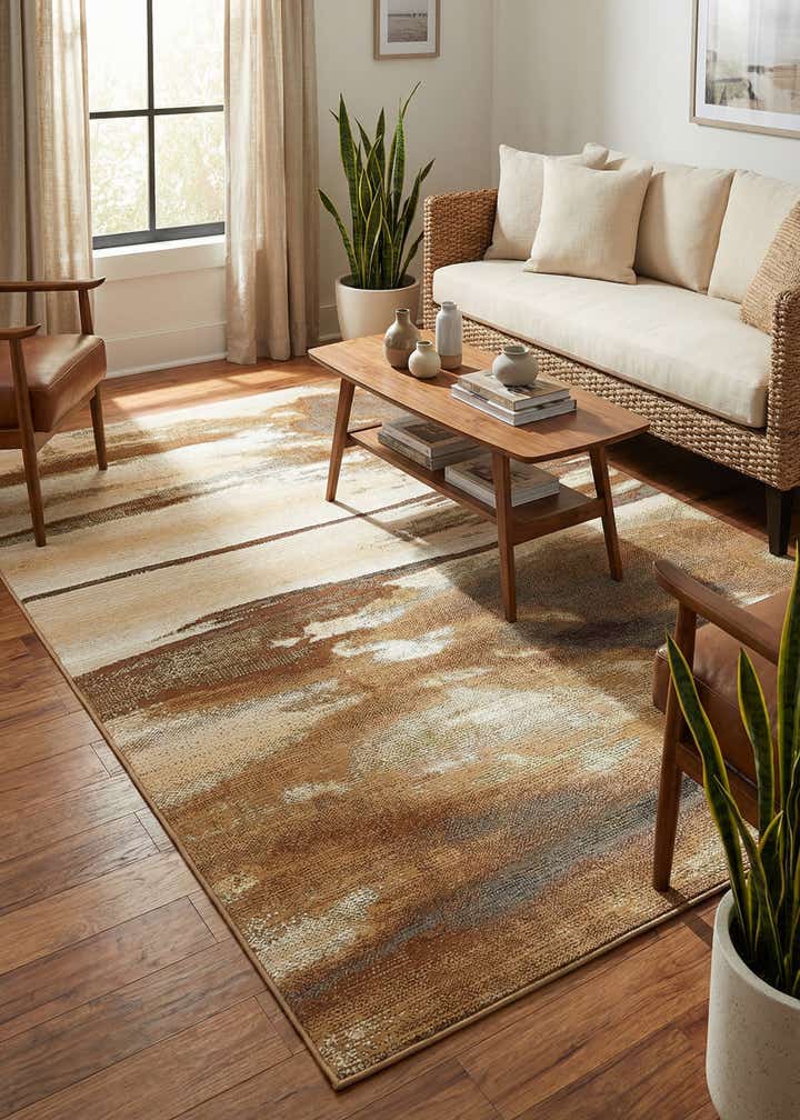 5' 3 x 8' Easy-Clean Modern Indoor / Outdoor Rug