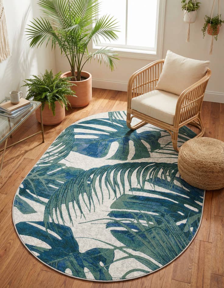 Detail image of 4' x 6' Blossom Oval Rug