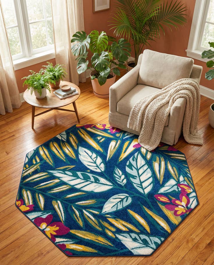 Detail image of 7' x 7' Bloom Octagon Rug