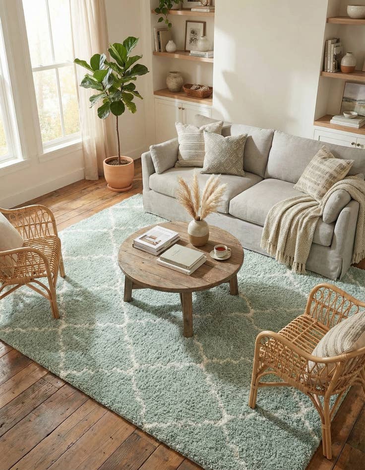 Detail image of  7' 10 x 10' Moroccan Shag Rug