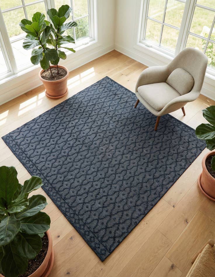 Detail image of 7' 10 x 7' 10  Hand Woven Larsa Jute Square Rug