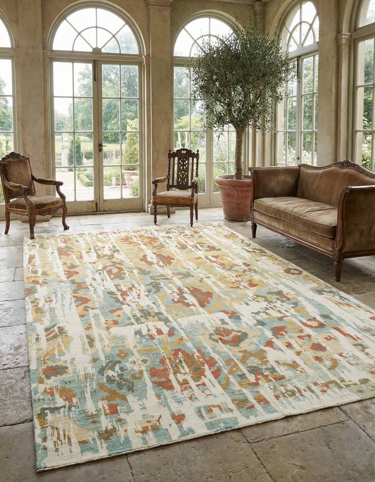 Detail image of 10' 2 x 16' 6 Hand Knotted Oushak Rug