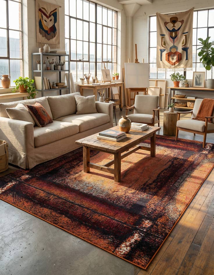 Detail image of 7' x 10'  Washable Casablanca Rug