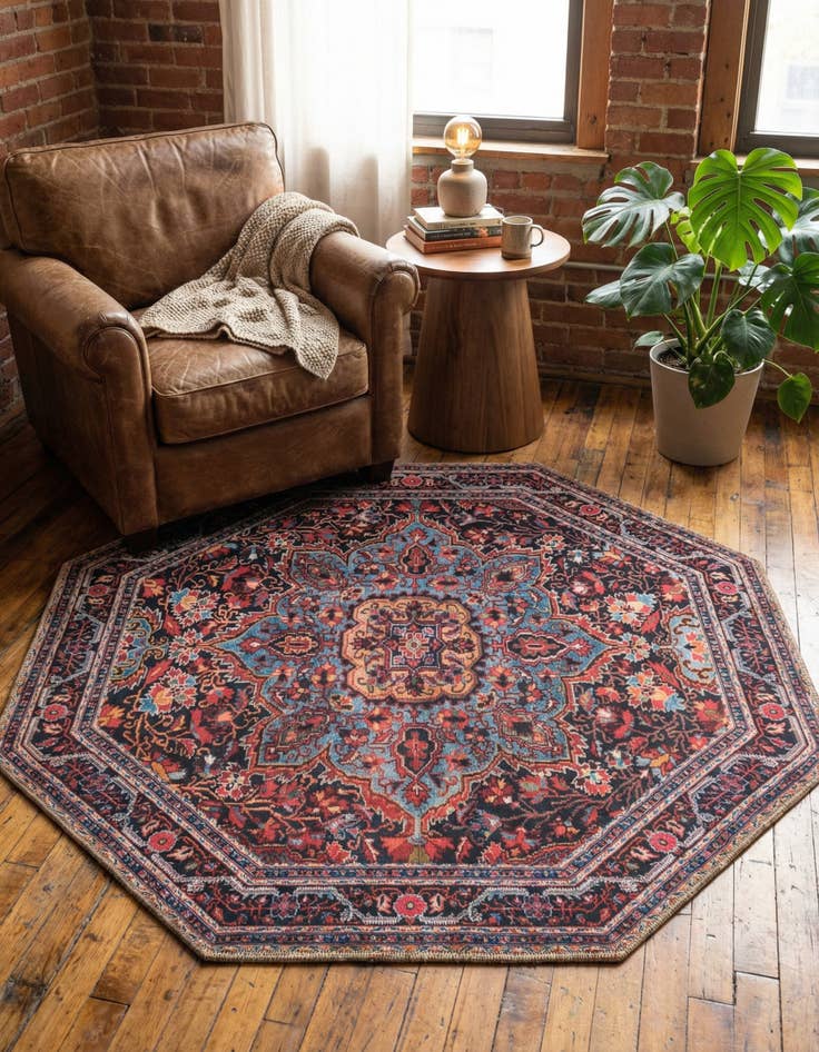 Detail image of 5' x 5' Timeless Octagon Rug