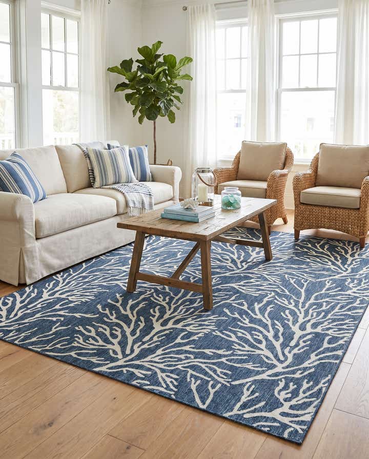9' x 12' Easy-Clean Coastal Indoor / Outdoor Rug