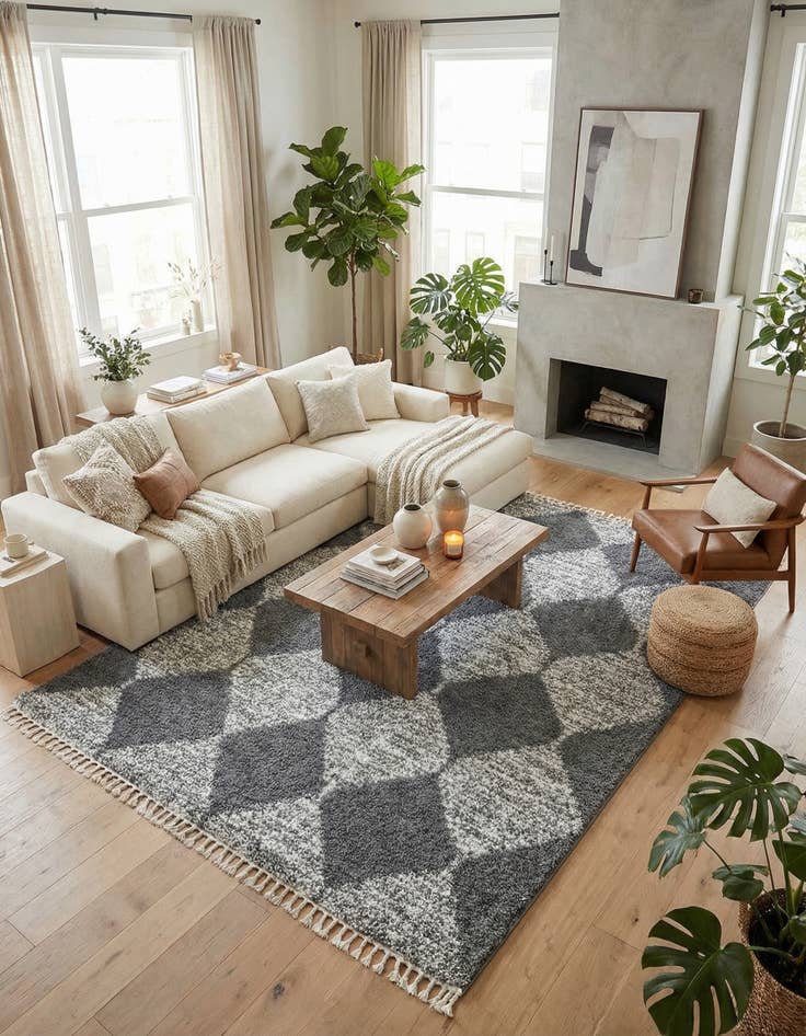 Detail image of 10' x 14' Serenity Shag Rug