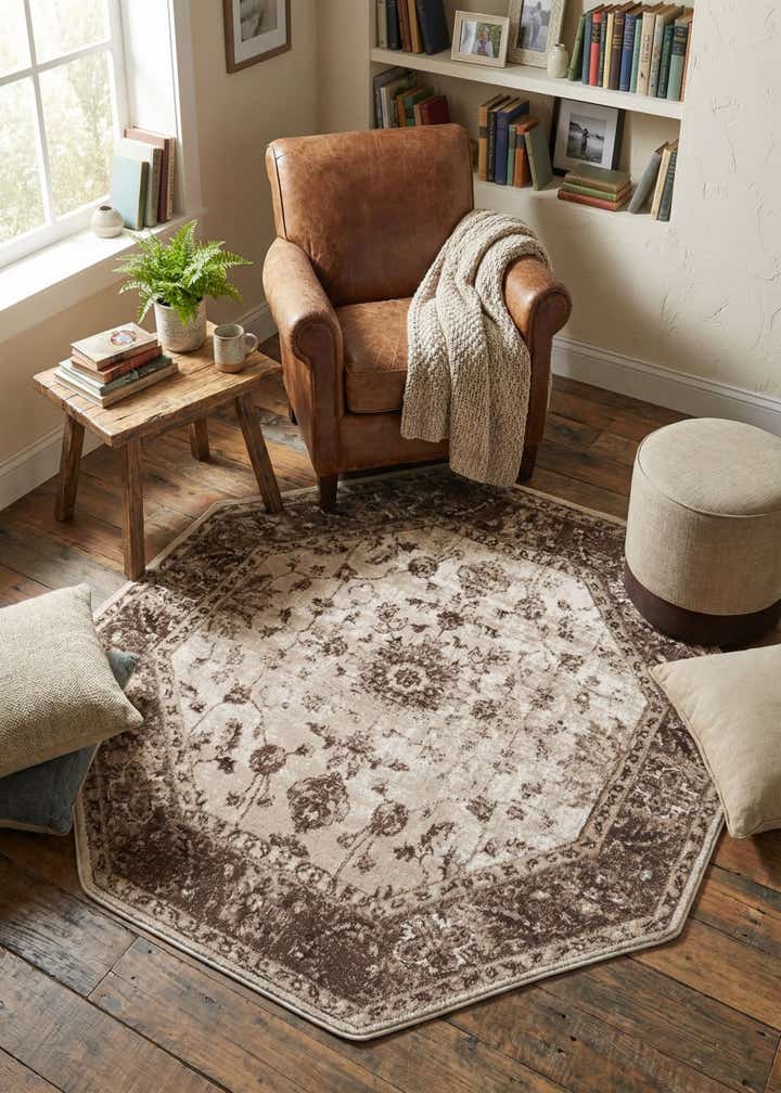 5' 3 x 5' 3 Nepal Octagon Rug
