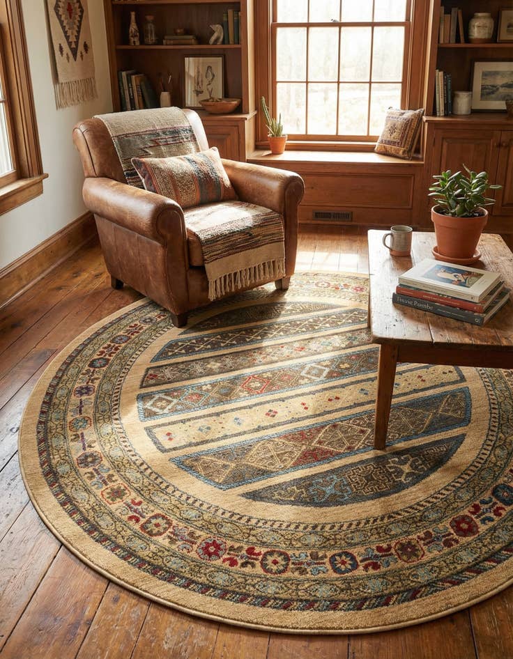 Detail image of 6' x 6' Kashkuli Gabbeh Round Rug