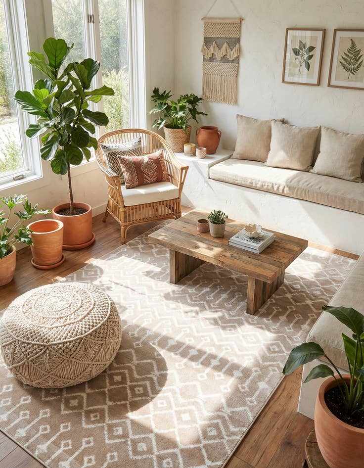 Detail image of 6' x 9' Kasbah Trellis Rug