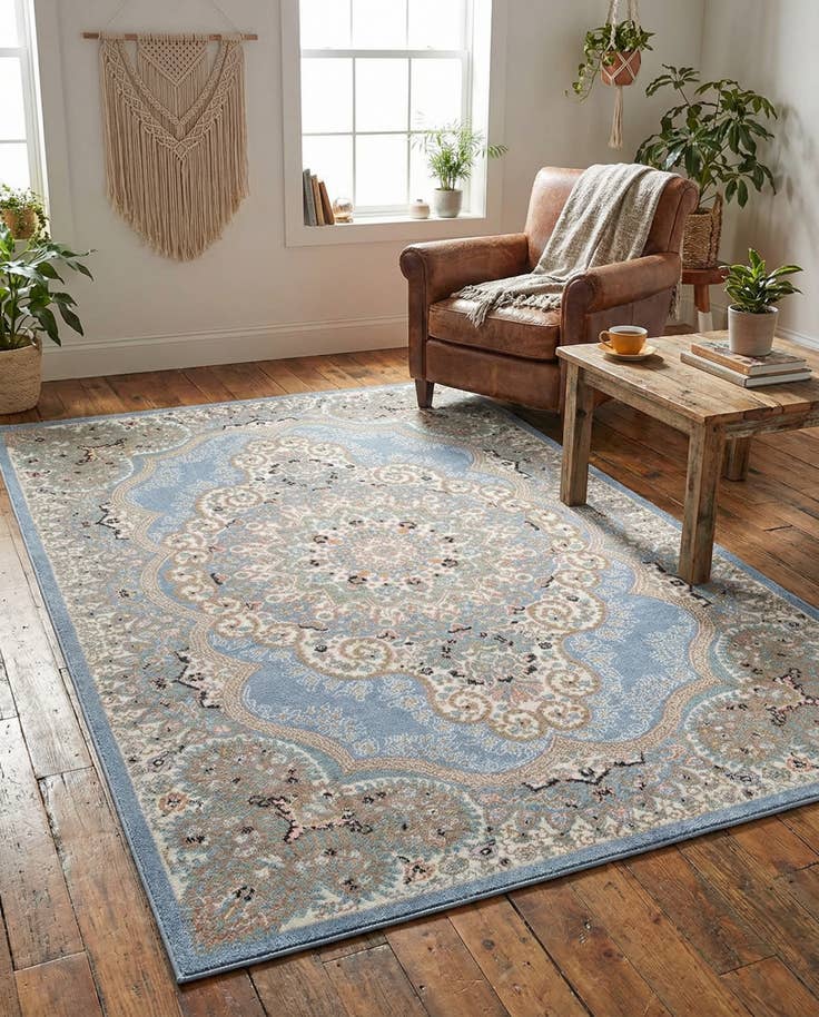 Detail image of 5' 3 x 8' Kamala Washable Rug