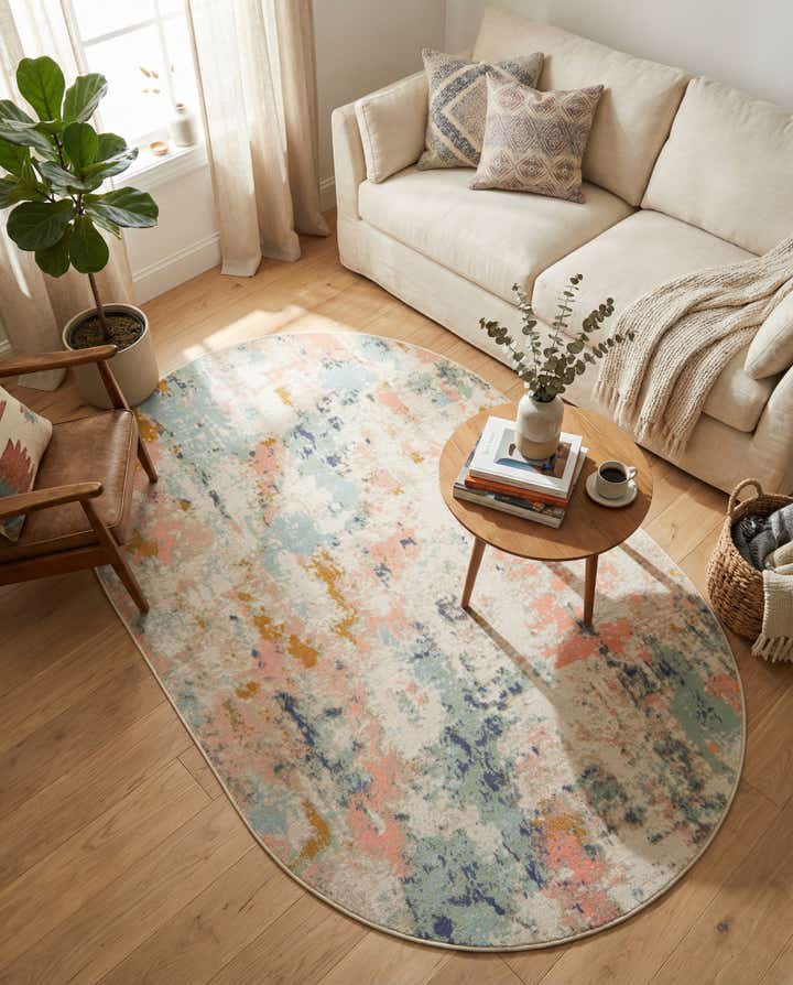 5' x 8' Lotus Oval Rug