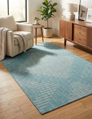 4' x 6' Easy-Clean Modern Indoor / Outdoor Rug