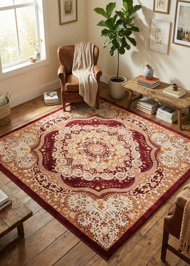 7' 10 x 7' 10 Kamala Washable Square Rug