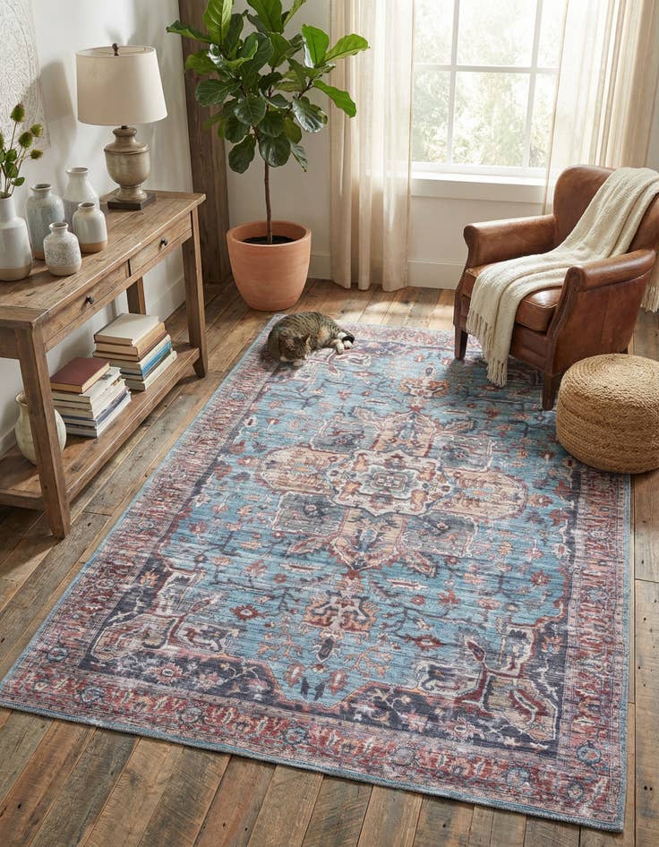 Detail image of 5' 3 x 8' Washable Maahru Rug