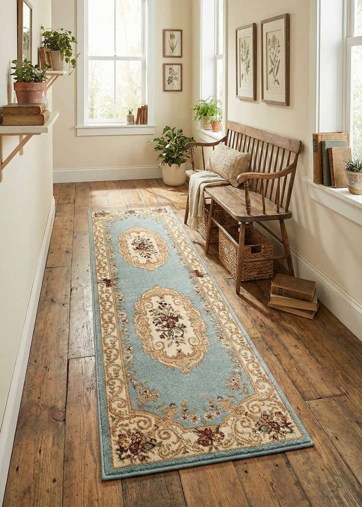 2' x 6' Classic Aubusson Runner Rug