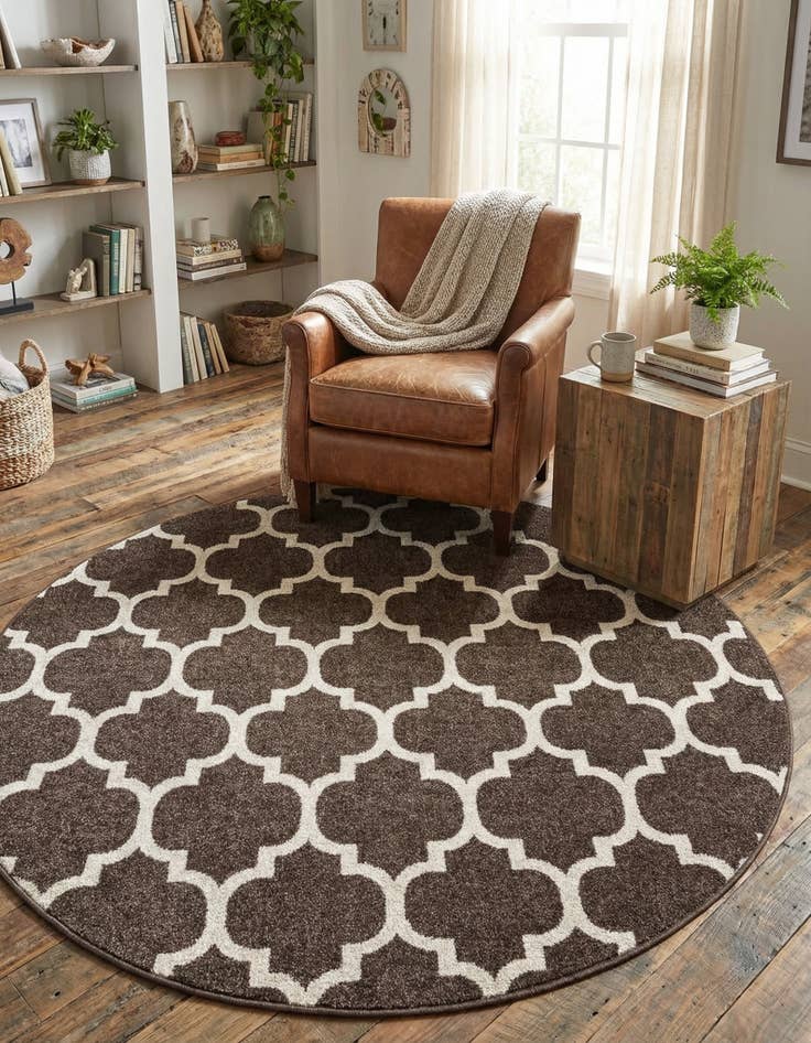 Detail image of 6' x 6' Lattice Round Rug