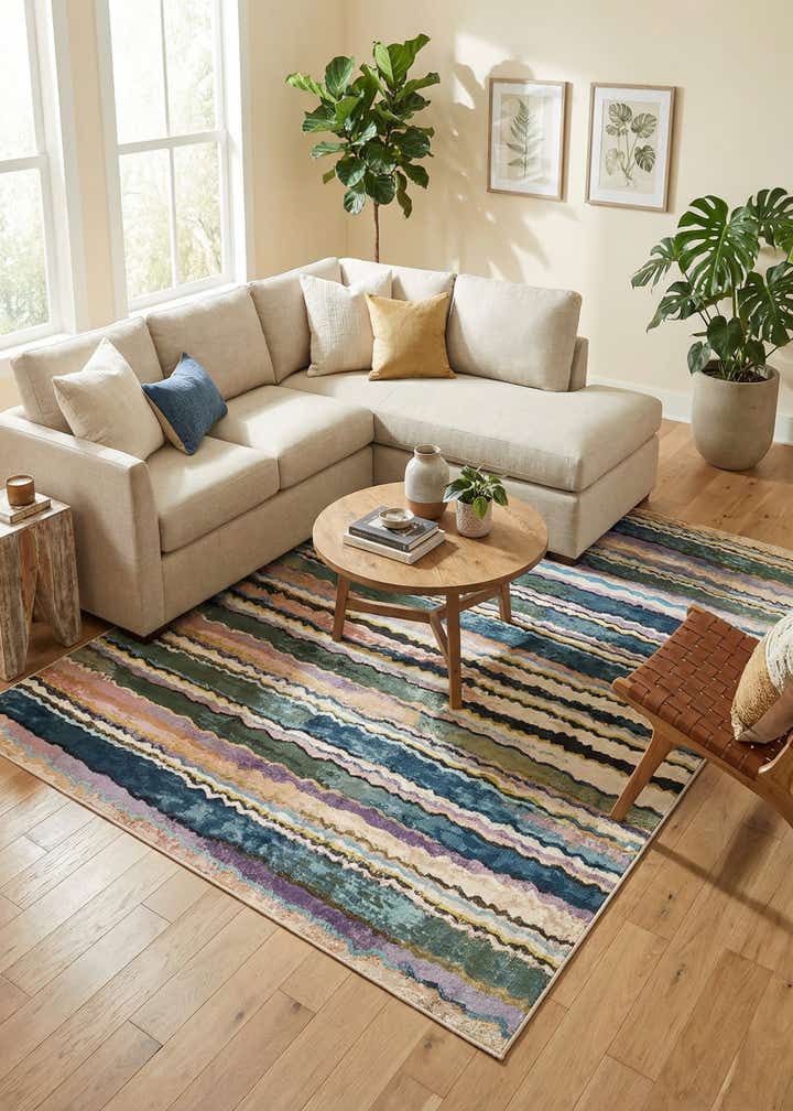 7' 10 x 10' Easy-Clean Modern Indoor / Outdoor Rug