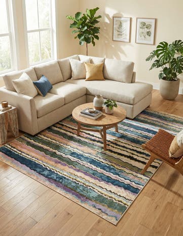 7' 10 x 10' Easy-Clean Modern Indoor / Outdoor Rug