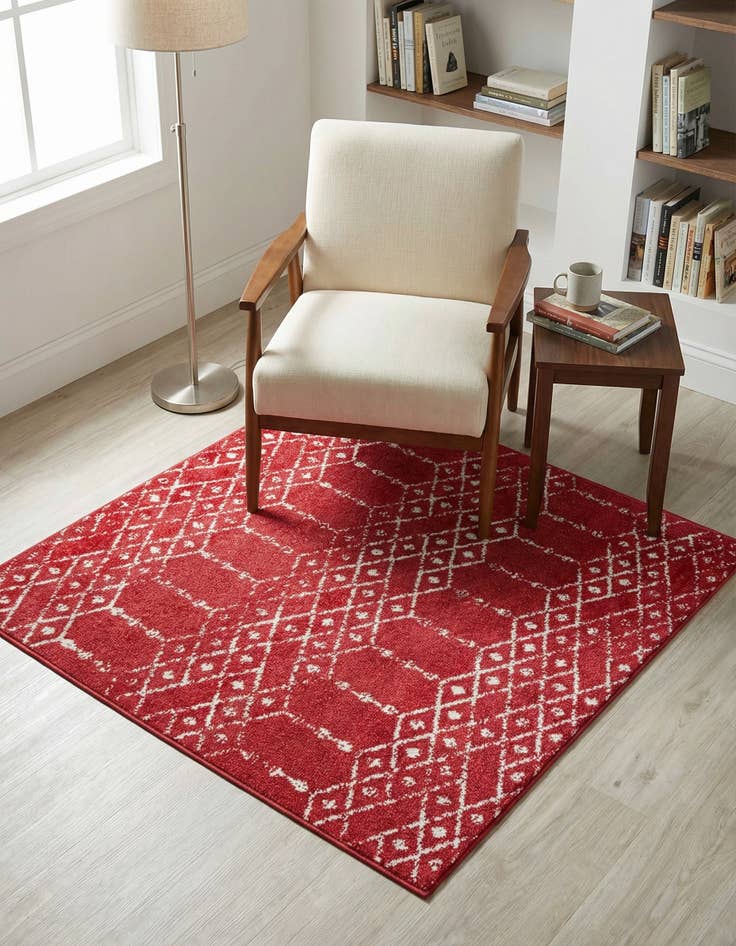 Detail image of 4' x 4' Paxon Trellis Square Rug