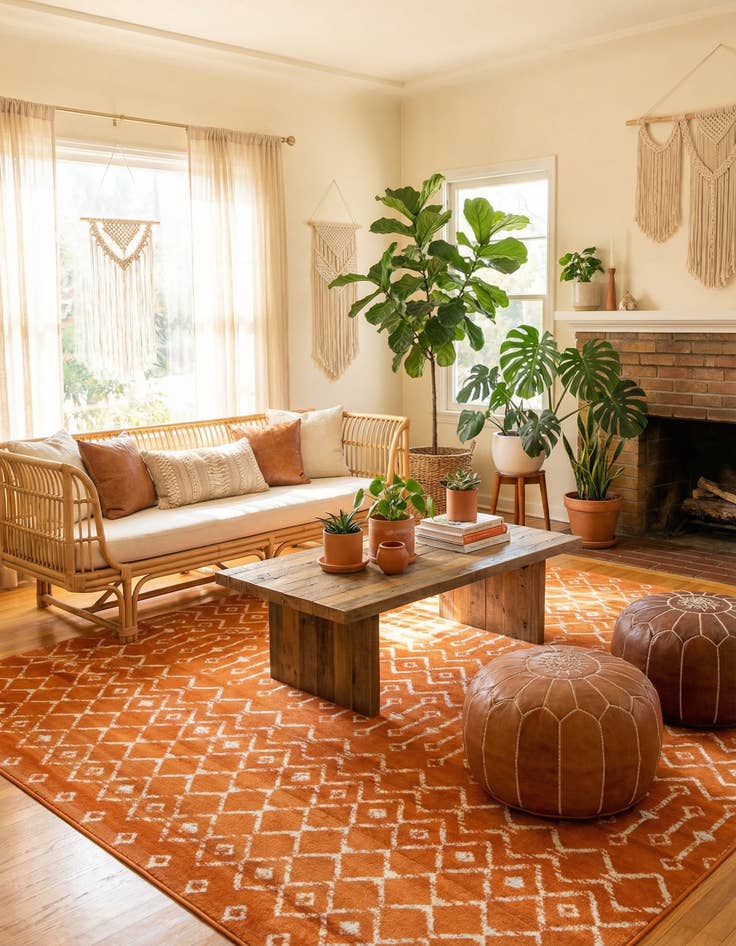 Detail image of 7' 10 x 7' 10 Kasbah Trellis Square Rug