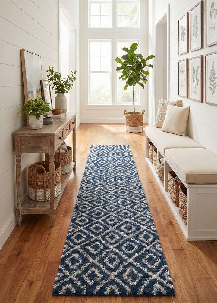 3' 3 x 16' 5 Lattice Shag Runner Rug