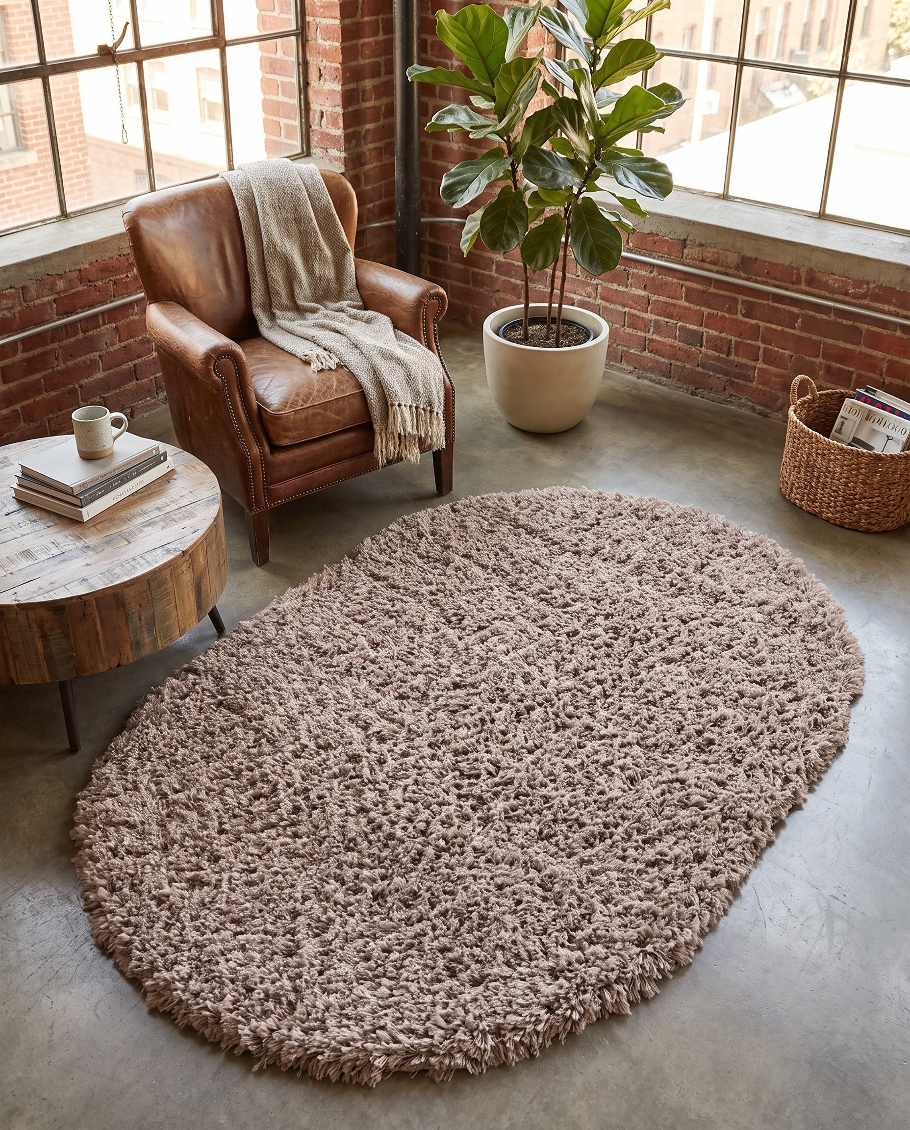 4' x 6' Infinity Shag Oval Rug