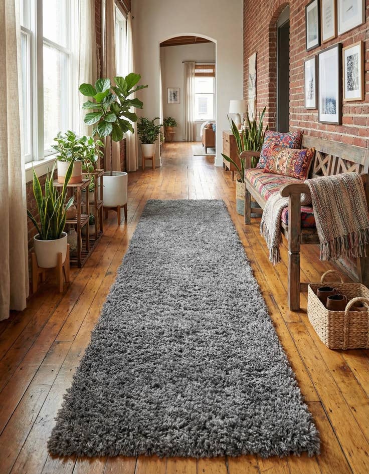 Detail image of 2' 7 x 10' Infinity Shag Runner Rug