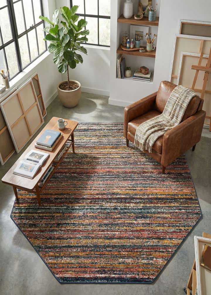 7' 10 x 7' 10 Gemstone Octagon Rug