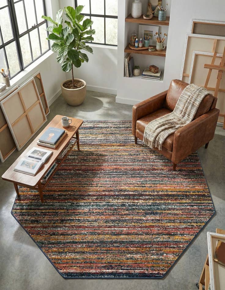 Detail image of 7' 10 x 7' 10 Gemstone Octagon Rug